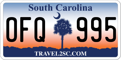 SC license plate OFQ995