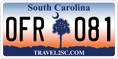 SC license plate OFR081