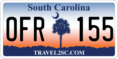 SC license plate OFR155