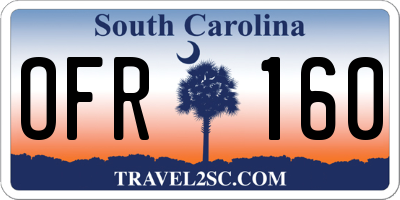 SC license plate OFR160