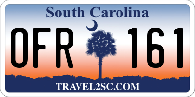 SC license plate OFR161