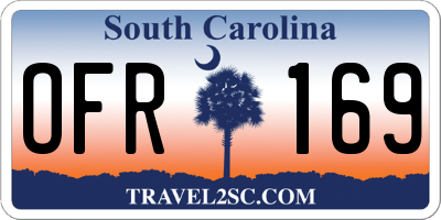 SC license plate OFR169