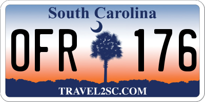 SC license plate OFR176