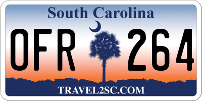 SC license plate OFR264