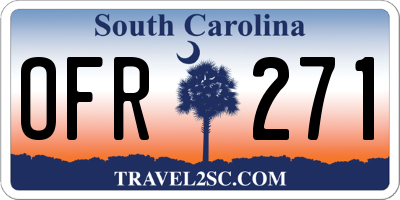 SC license plate OFR271