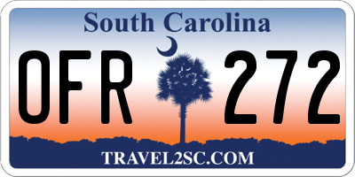 SC license plate OFR272