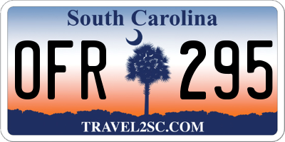 SC license plate OFR295