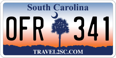 SC license plate OFR341