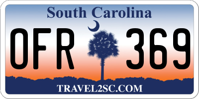 SC license plate OFR369