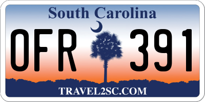 SC license plate OFR391