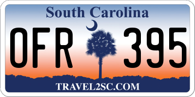 SC license plate OFR395