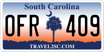 SC license plate OFR409
