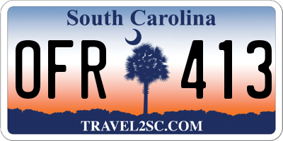 SC license plate OFR413