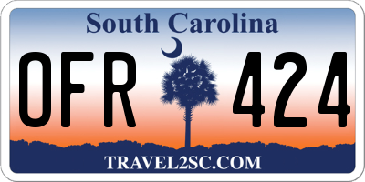 SC license plate OFR424