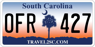 SC license plate OFR427