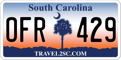 SC license plate OFR429