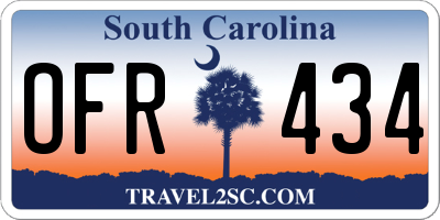 SC license plate OFR434
