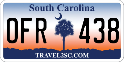 SC license plate OFR438
