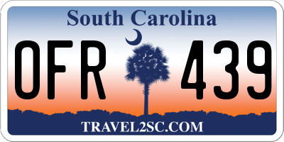 SC license plate OFR439
