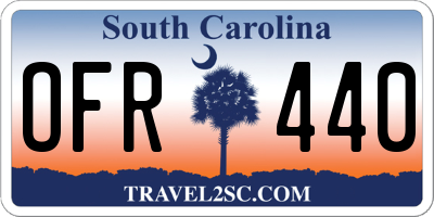 SC license plate OFR440