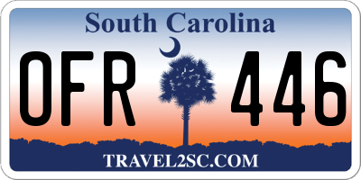 SC license plate OFR446