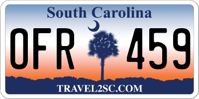 SC license plate OFR459