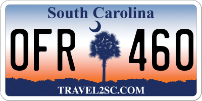 SC license plate OFR460