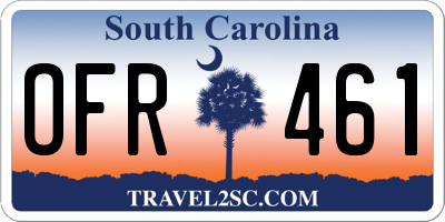 SC license plate OFR461