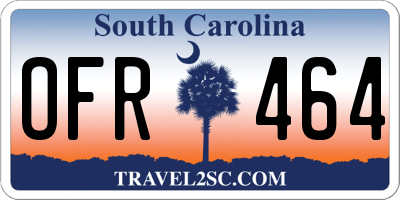 SC license plate OFR464