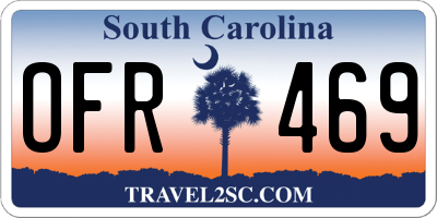 SC license plate OFR469