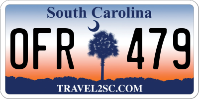 SC license plate OFR479