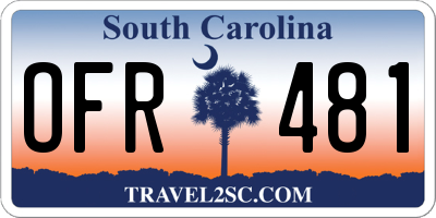 SC license plate OFR481