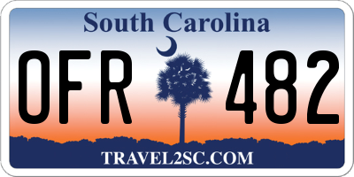 SC license plate OFR482