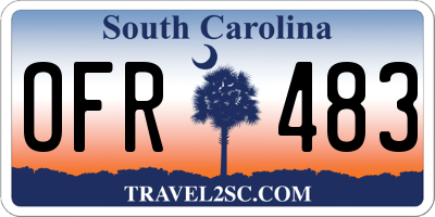 SC license plate OFR483