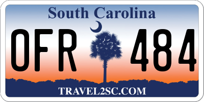 SC license plate OFR484