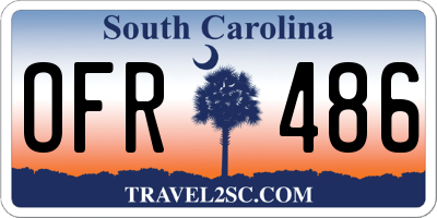 SC license plate OFR486
