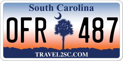SC license plate OFR487