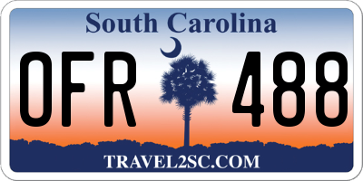 SC license plate OFR488