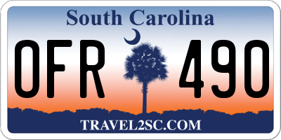 SC license plate OFR490