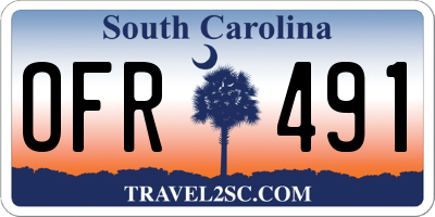 SC license plate OFR491