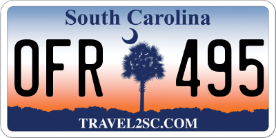 SC license plate OFR495