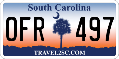 SC license plate OFR497