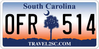 SC license plate OFR514
