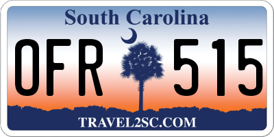 SC license plate OFR515