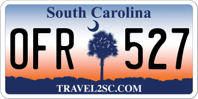 SC license plate OFR527