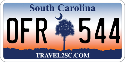 SC license plate OFR544
