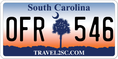 SC license plate OFR546