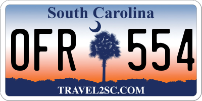 SC license plate OFR554