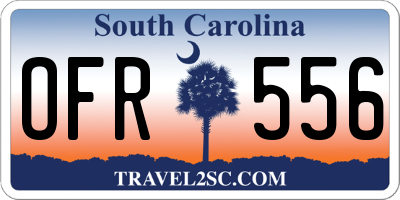 SC license plate OFR556