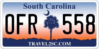 SC license plate OFR558